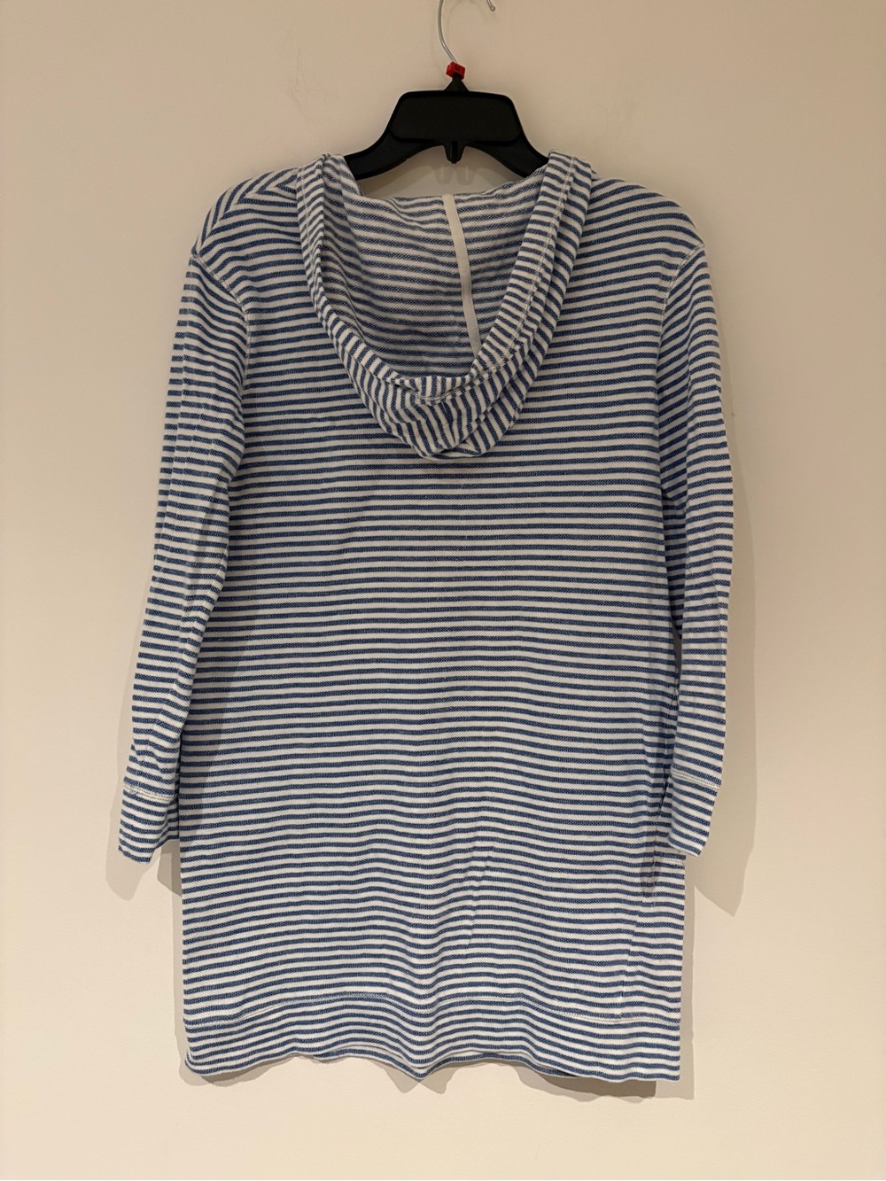 MAX STUDIO Weekend Striped Long Sleeve Nautical Tunic Dress With Hood - Picture 3 of 7